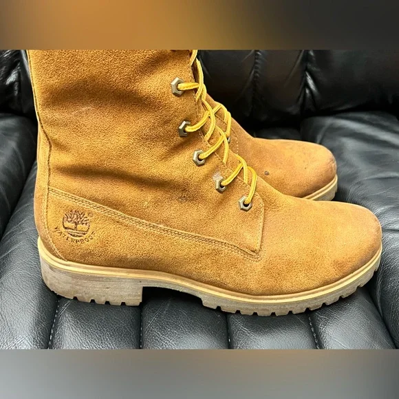 Timberland Premium 14” Knee High Wheat Waterproof Leather Boots Women Size 10W - Picture 5 of 16